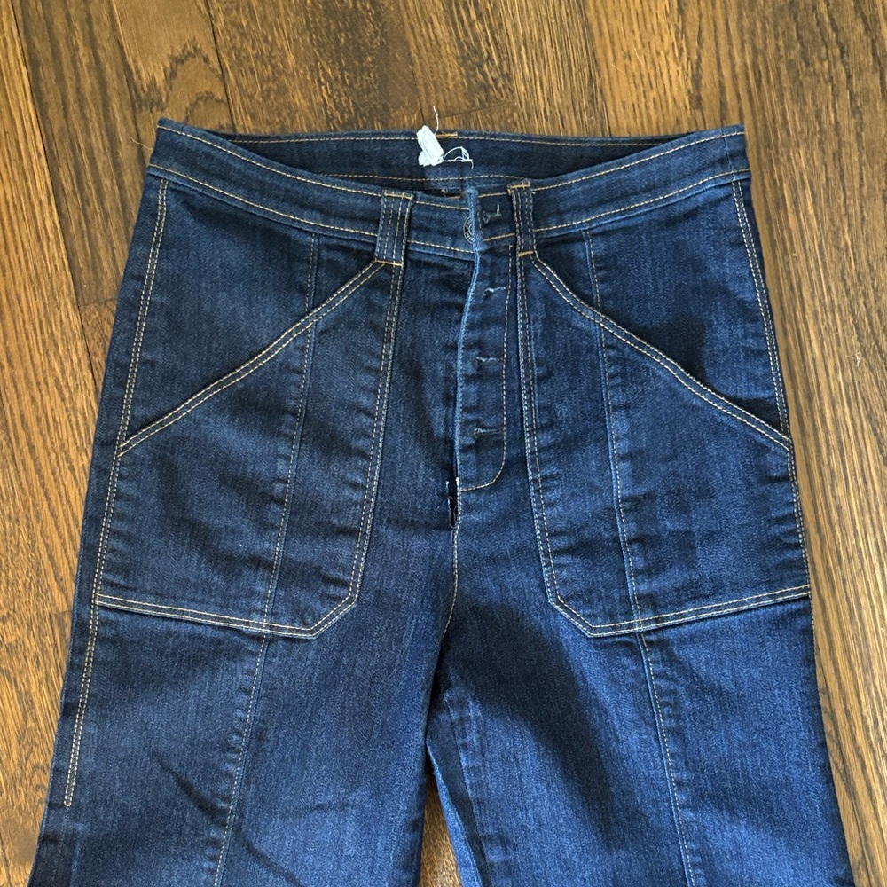 Cinq a Sept Cuffed Wide Leg Jeans